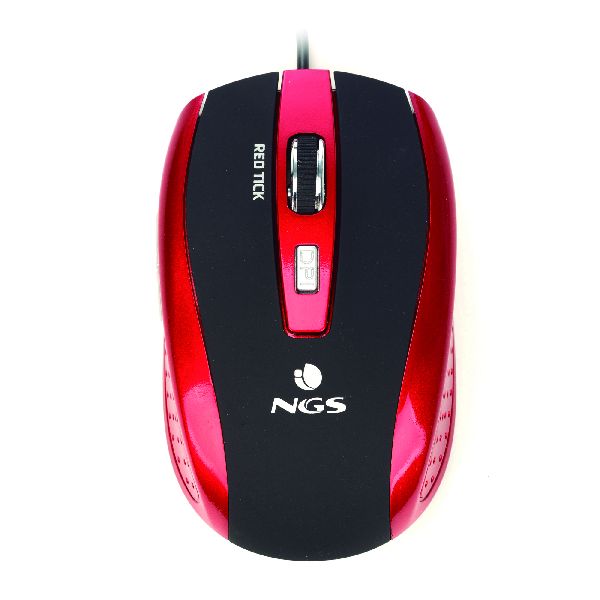 MOUSE NGS TICK RED USB OPTICAL 